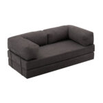 Καναπές - κρεβάτι Comfort Megapap τριθέσιος υφασμάτινος χρώμα ανθρακί 190x95x75εκ.