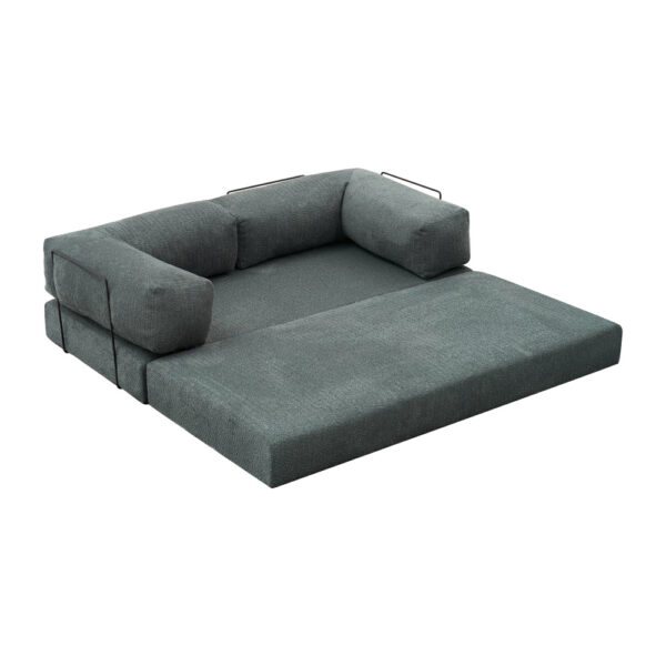 Καναπές - κρεβάτι Comfort Megapap τριθέσιος υφασμάτινος χρώμα μέντα 190x95x75εκ.