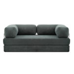 Καναπές - κρεβάτι Comfort Megapap τριθέσιος υφασμάτινος χρώμα μέντα 190x95x75εκ.