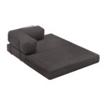 Καναπές - κρεβάτι Comfort Megapap διθέσιος υφασμάτινος χρώμα ανθρακί 140x95x75εκ.