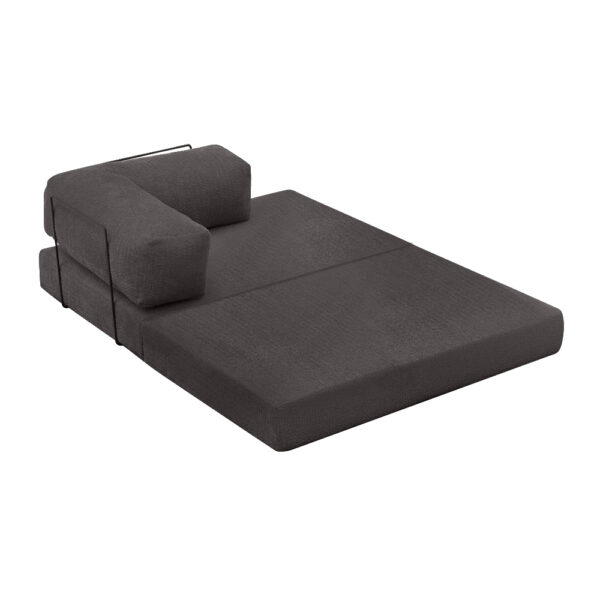 Καναπές - κρεβάτι Comfort Megapap διθέσιος υφασμάτινος χρώμα ανθρακί 140x95x75εκ.