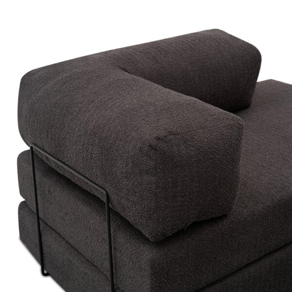 Καναπές - κρεβάτι Comfort Megapap διθέσιος υφασμάτινος χρώμα ανθρακί 140x95x75εκ.