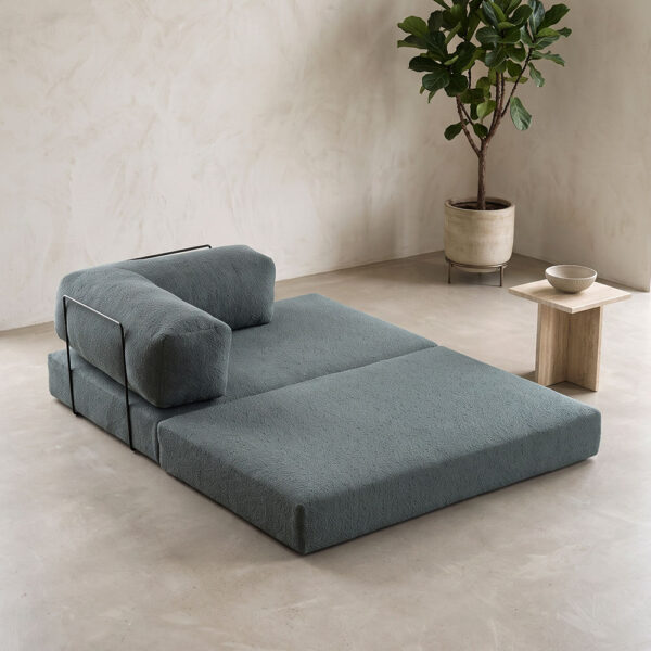 Καναπές - κρεβάτι Comfort Megapap διθέσιος υφασμάτινος χρώμα μέντα 140x95x75εκ.