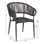 ΠΟΛΥΘΡΟΝΑ ΑΛΟΥΜΙΝΙΟΥ EULO HM5783.21 ΓΚΡΙ-ΤWISTED RATTAN ΓΚΡΙ 57x63x77Υεκ.