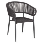 ΠΟΛΥΘΡΟΝΑ ΑΛΟΥΜΙΝΙΟΥ EULO HM5783.21 ΓΚΡΙ-ΤWISTED RATTAN ΓΚΡΙ 57x63x77Υεκ.