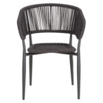 ΠΟΛΥΘΡΟΝΑ ΑΛΟΥΜΙΝΙΟΥ EULO HM5783.21 ΓΚΡΙ-ΤWISTED RATTAN ΓΚΡΙ 57x63x77Υεκ.