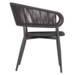 ΠΟΛΥΘΡΟΝΑ ΑΛΟΥΜΙΝΙΟΥ EULO HM5783.21 ΓΚΡΙ-ΤWISTED RATTAN ΓΚΡΙ 57x63x77Υεκ.