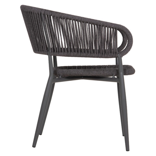 ΠΟΛΥΘΡΟΝΑ ΑΛΟΥΜΙΝΙΟΥ EULO HM5783.21 ΓΚΡΙ-ΤWISTED RATTAN ΓΚΡΙ 57x63x77Υεκ.