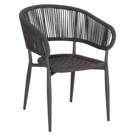 ΠΟΛΥΘΡΟΝΑ ΑΛΟΥΜΙΝΙΟΥ EULO HM5783.21 ΓΚΡΙ-ΤWISTED RATTAN ΓΚΡΙ 57x63x77Υεκ.