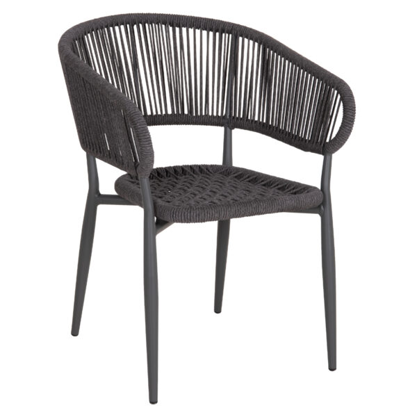 ΠΟΛΥΘΡΟΝΑ ΑΛΟΥΜΙΝΙΟΥ EULO HM5783.21 ΓΚΡΙ-ΤWISTED RATTAN ΓΚΡΙ 57x63x77Υεκ.