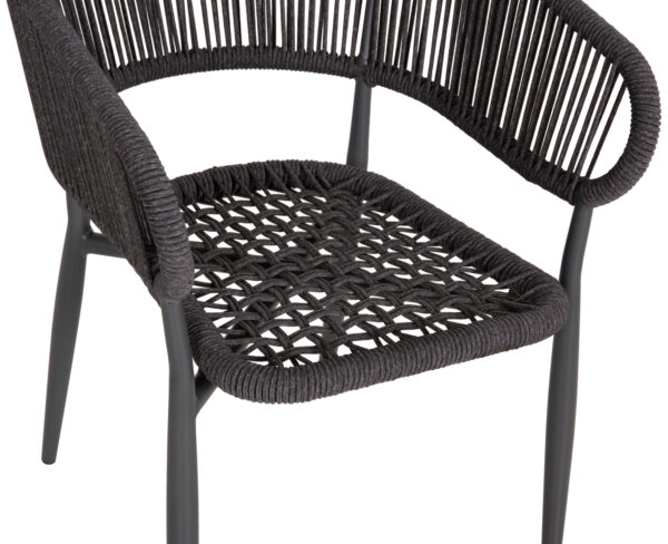 ΠΟΛΥΘΡΟΝΑ ΑΛΟΥΜΙΝΙΟΥ EULO HM5783.21 ΓΚΡΙ-ΤWISTED RATTAN ΓΚΡΙ 57x63x77Υεκ.