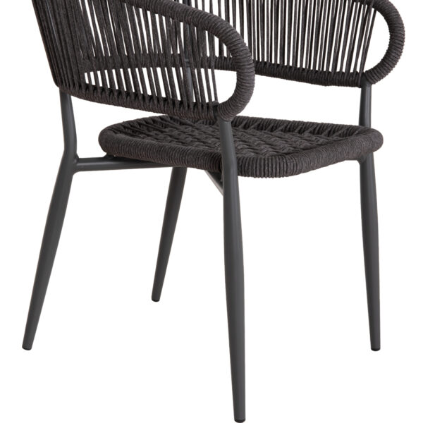 ΠΟΛΥΘΡΟΝΑ ΑΛΟΥΜΙΝΙΟΥ EULO HM5783.21 ΓΚΡΙ-ΤWISTED RATTAN ΓΚΡΙ 57x63x77Υεκ.