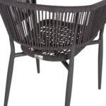 ΠΟΛΥΘΡΟΝΑ ΑΛΟΥΜΙΝΙΟΥ EULO HM5783.21 ΓΚΡΙ-ΤWISTED RATTAN ΓΚΡΙ 57x63x77Υεκ.