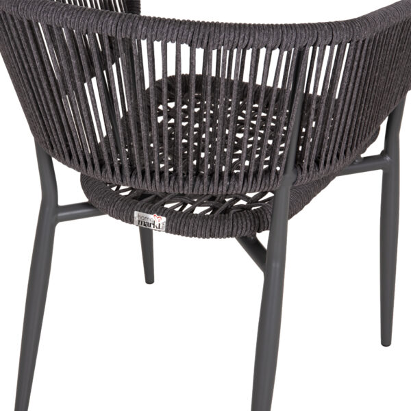 ΠΟΛΥΘΡΟΝΑ ΑΛΟΥΜΙΝΙΟΥ EULO HM5783.21 ΓΚΡΙ-ΤWISTED RATTAN ΓΚΡΙ 57x63x77Υεκ.