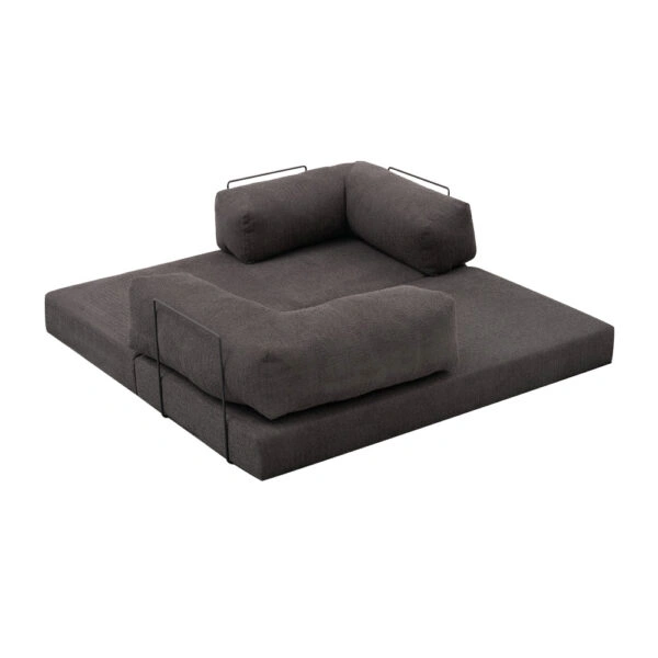 Καναπές - κρεβάτι Comfort Megapap τριθέσιος υφασμάτινος χρώμα ανθρακί 190x95x75εκ.