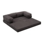 Καναπές - κρεβάτι Comfort Megapap τριθέσιος υφασμάτινος χρώμα ανθρακί 190x95x75εκ.