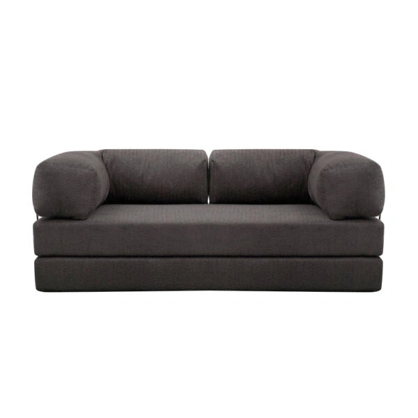 Καναπές - κρεβάτι Comfort Megapap τριθέσιος υφασμάτινος χρώμα ανθρακί 190x95x75εκ.