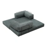 Καναπές - κρεβάτι Comfort Megapap τριθέσιος υφασμάτινος χρώμα μέντα 190x95x75εκ.
