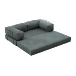 Καναπές - κρεβάτι Comfort Megapap τριθέσιος υφασμάτινος χρώμα μέντα 190x95x75εκ.