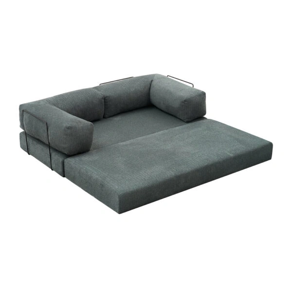 Καναπές - κρεβάτι Comfort Megapap τριθέσιος υφασμάτινος χρώμα μέντα 190x95x75εκ.
