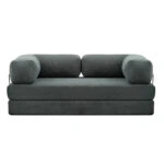 Καναπές - κρεβάτι Comfort Megapap τριθέσιος υφασμάτινος χρώμα μέντα 190x95x75εκ.