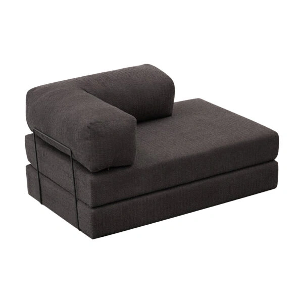 Καναπές - κρεβάτι Comfort Megapap διθέσιος υφασμάτινος χρώμα ανθρακί 140x95x75εκ.