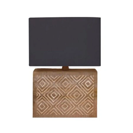 OLIVA NATURAL/DIONE ΦΩΤΙΣΤΙΚΟ ΕΠΙΤΡΑΠΕΖΙΟ 28x10x42cm ΞΥΛΟ ΚΑΦΕ ΥΦΑΣΜΑ ΜΑΥΡΟ