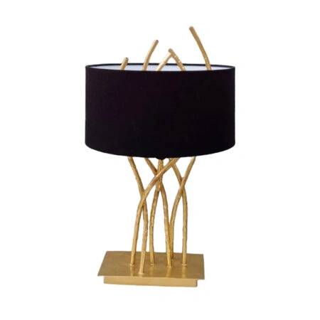ZOTIC ΦΩΤΙΣΤΙΚΟ ΕΠΙΤΡΑΠΕΖΙΟ 35x35x55cm ΜΕΤΑΛΛΟ ΧΡΥΣΟ ΒΕΛΟΥΔΟ ΜΑΥΡΟ