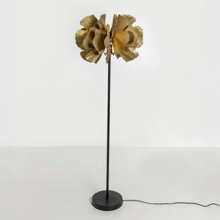 BLOSSOM ΦΩΤΙΣΤΙΚΟ ΕΠΙΔΑΠΕΔΙΟ 49x49x149cm ΜΕΤΑΛΛΟ BROWN GOLD ΜΑΥΡΟ