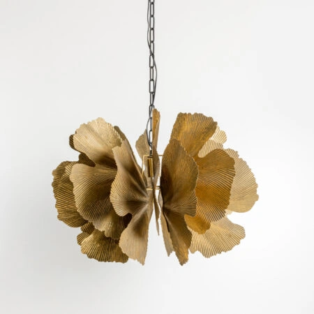 BLOSSOM ΦΩΤΙΣΤΙΚΟ ΚΡΕΜΑΣΤΟ 71x71x50cm ΜΕΤΑΛΛΟ BROWN GOLD