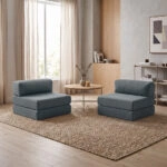 Καναπές - κρεβάτι Comfort Megapap τριθέσιος υφασμάτινος χρώμα μέντα 190x95x75εκ.