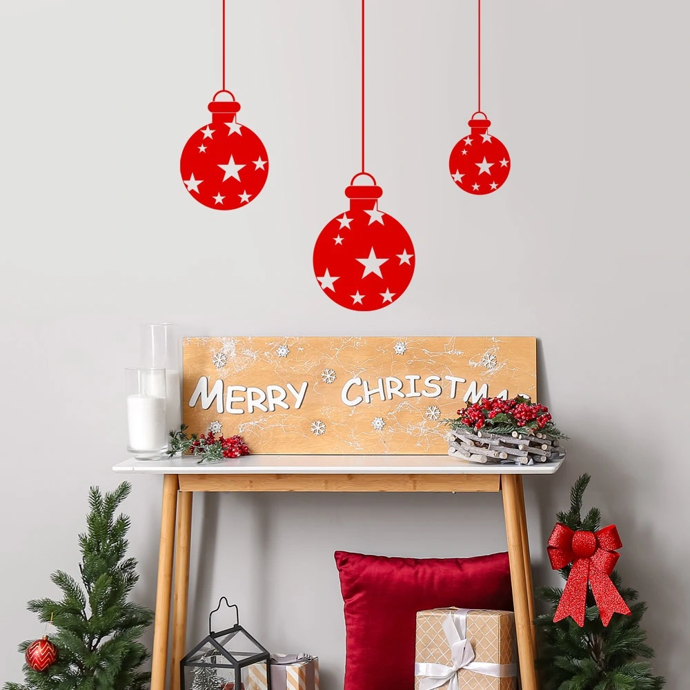 Αυτοκόλλητο Τοίχου Χριστουγεννιάτικες Μπάλες