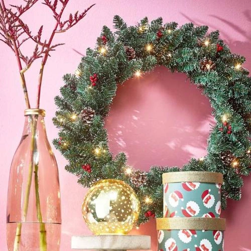 Χριστουγεννιάτικο Στεφάνι Edelman με 106 Κλαδιά Πράσινο