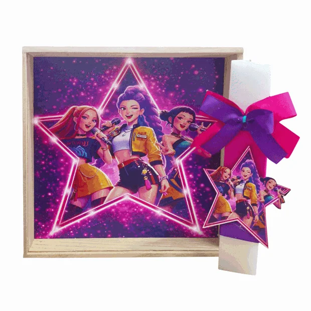 Λαμπάδα Αστέρι K-Pop Demon Hunters με κάδρο