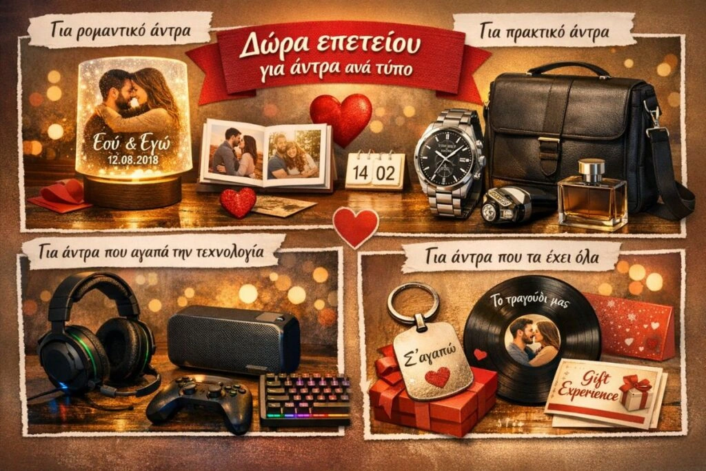 Δώρα επετείου για άντρα ανά τύπο