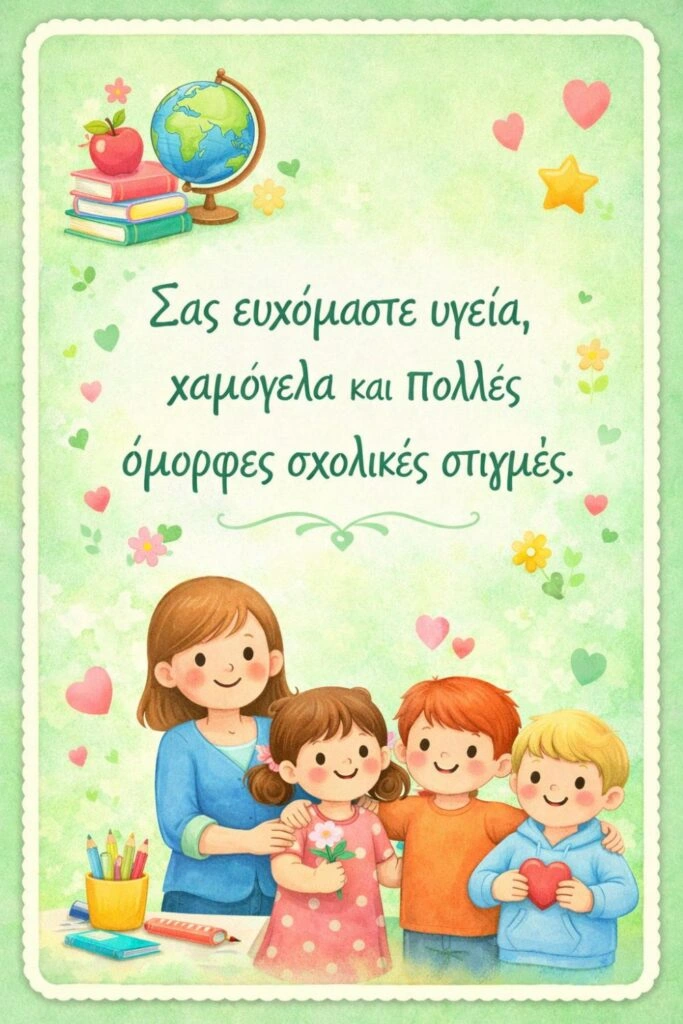 Ευχές για δασκάλα δημοτικού