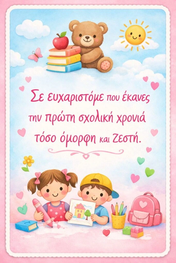 Ευχές για δασκάλα νηπιαγωγείου