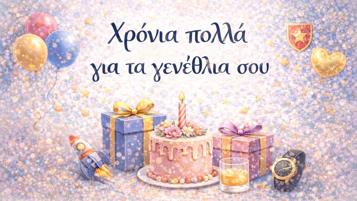 Ευχές για γενέθλια. Χρόνια πολλά για τα γενέθλια σου.