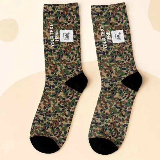 Κάλτσες με λογότυπο και σχέδιο στρατού