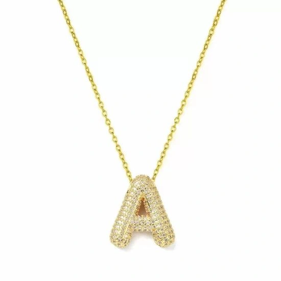 Κολιέ με λατινικό μονόγραμμα Crystal Balloon