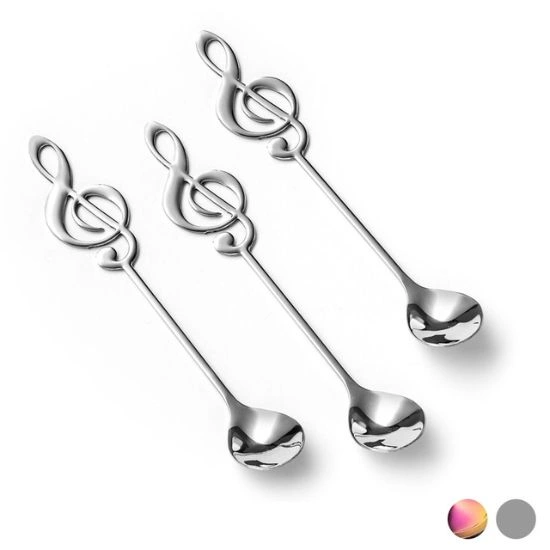 Σετ ανοιξείδωτα κουτάλια μουσικό κλειδί