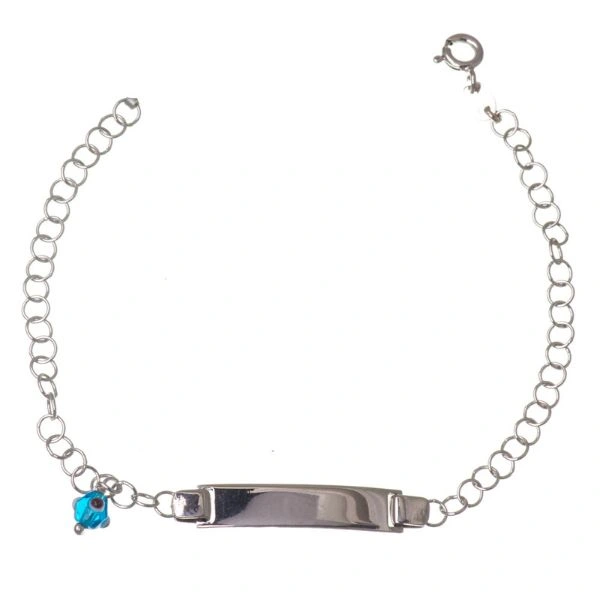 Παιδικη ταυτότητα από ασήμι με ματάκι