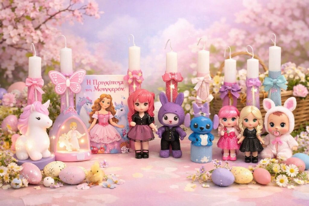Πασχαλινές λαμπάδες για κορίτσια