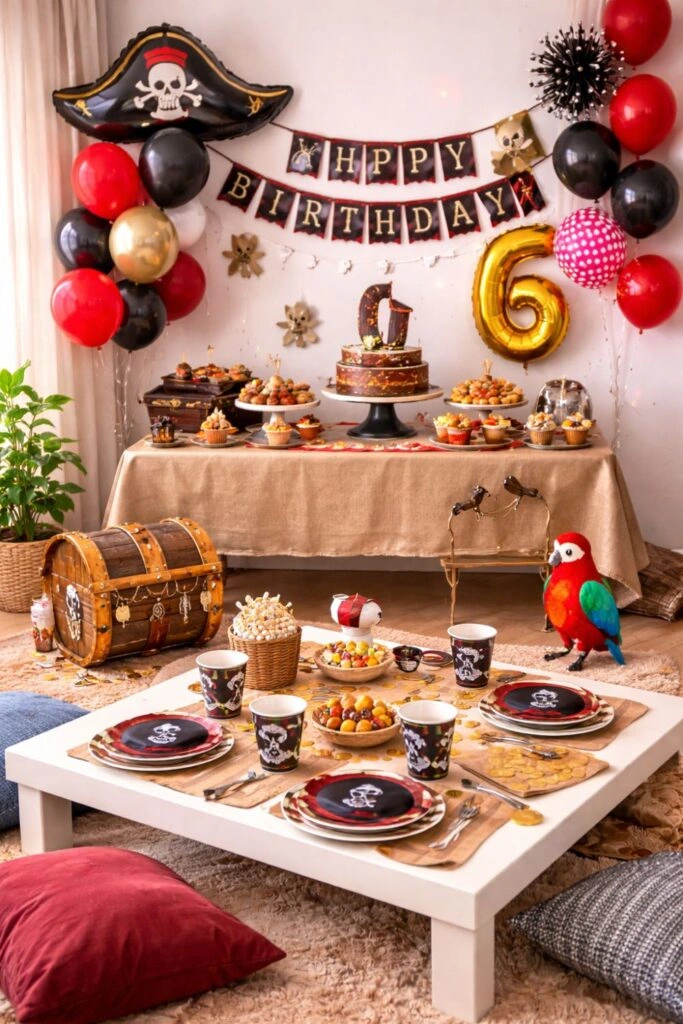 Πειρατικό πάρτι γενεθλίων με ζωντανά χρώματα