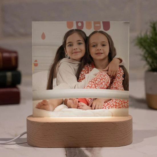 Plexi Frame με ξύλινη LED βάση