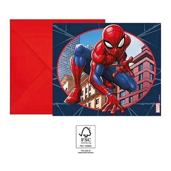 Προσκλήσεις & Φάκελοι Spider-Man Crime 6Τμχ