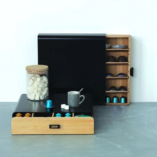 Βάση Για Κάψουλές Bamboo Με Μαύρο Καπάκι