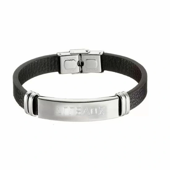 Βραχιόλι ταυτότητα από δέρμα