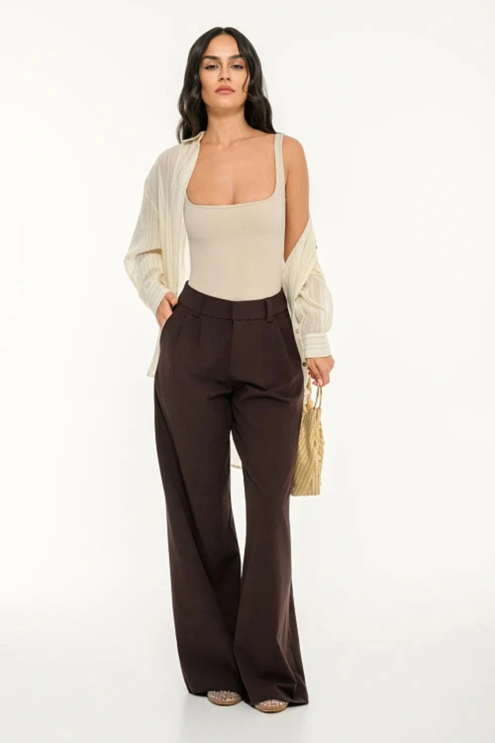 Wide leg Παντελόνι με Πιέτες