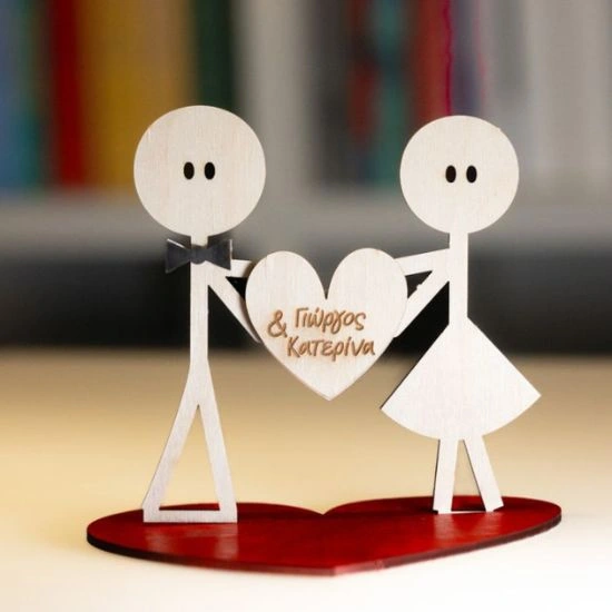 Ξύλινο κάδρο Αγάπης Give me your Heart